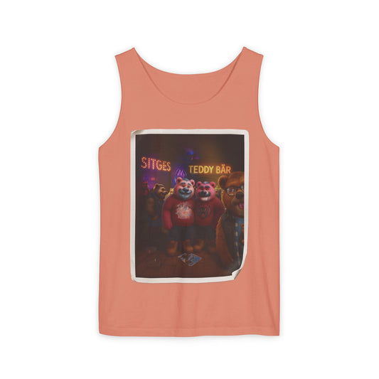 Tank Top - The Photo Bomber Bear Tee by Andrew McCarter for PinkPond, Unisex Pride Pool Party Shirt