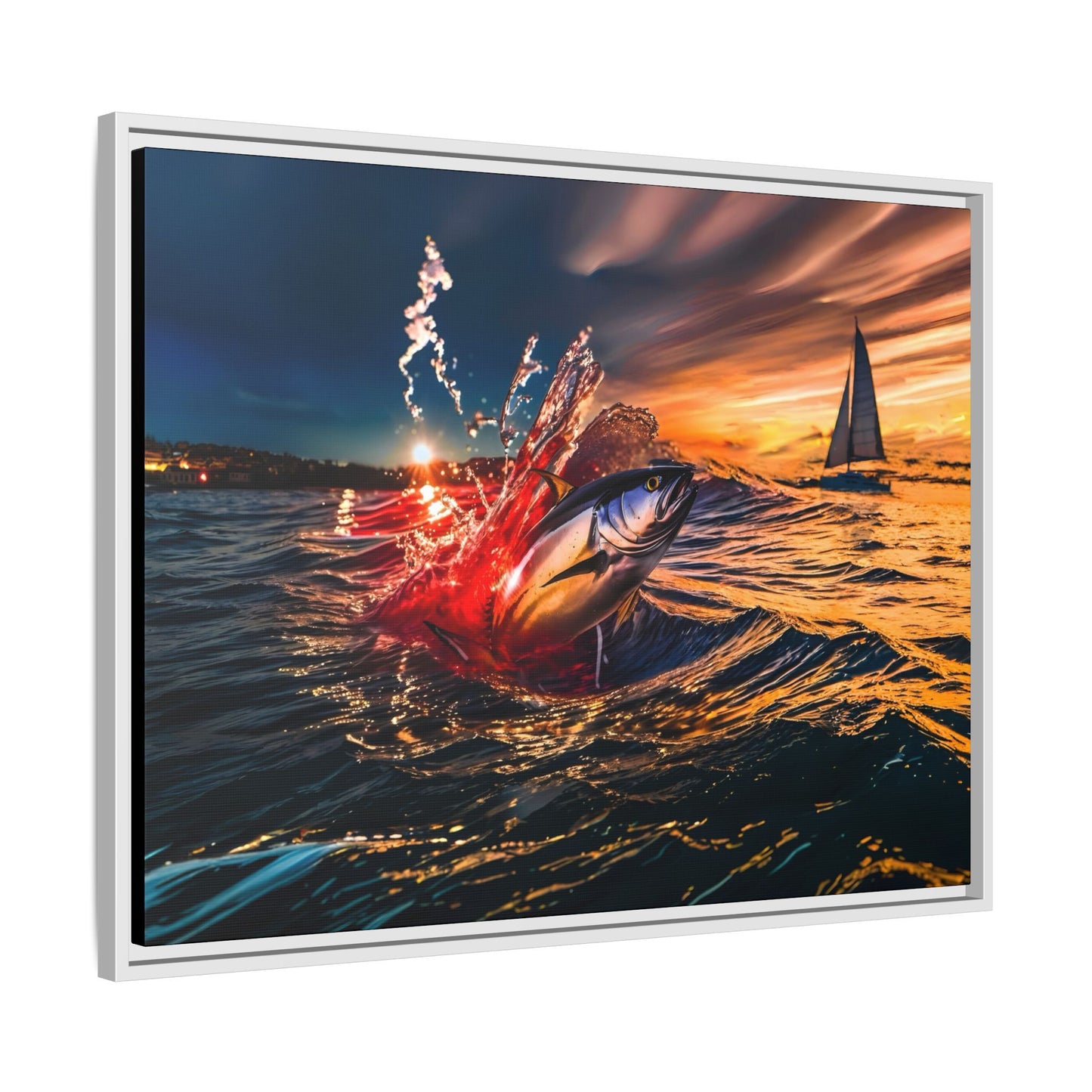 "The Leap" by Andrew McCarter - Ocean Canvas Art.