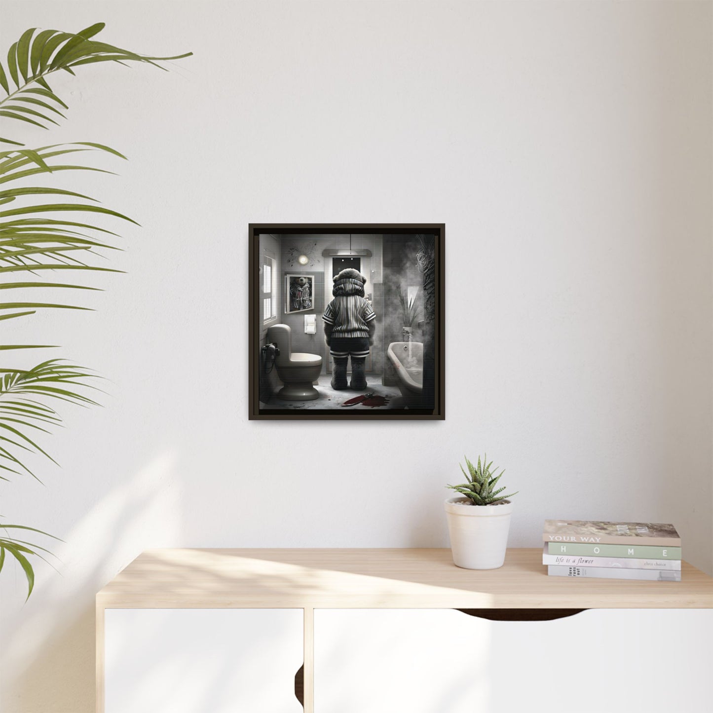 Canvas Art Print - The Untimely Demise of Benjamin Bear by Andrew McCarter, Dark Surreal Artwork