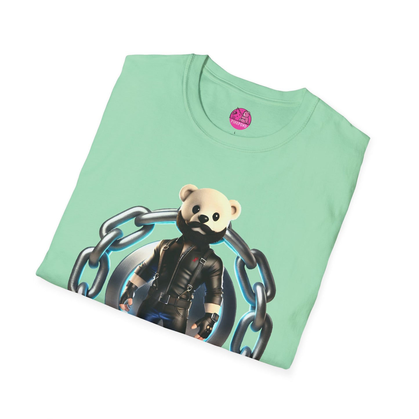Hot Leather Cub Unisex Softstyle T-Shirt | Fierce and Fun Bear Tee with Leather-Clad Sass