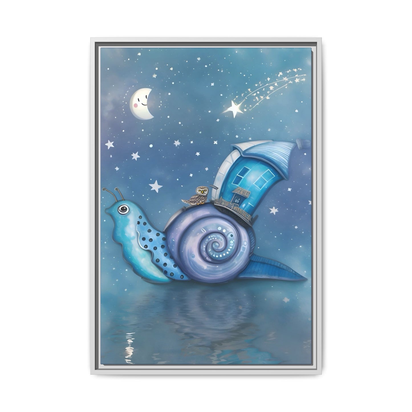 The Owl and the Snail Glided Upon a Sea of Stars by Andrew McCarter  - Canvas Print