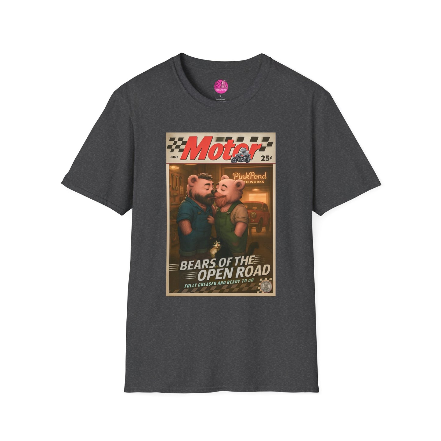 Bear Retro 1950s Motor Magazine T-Shirt
