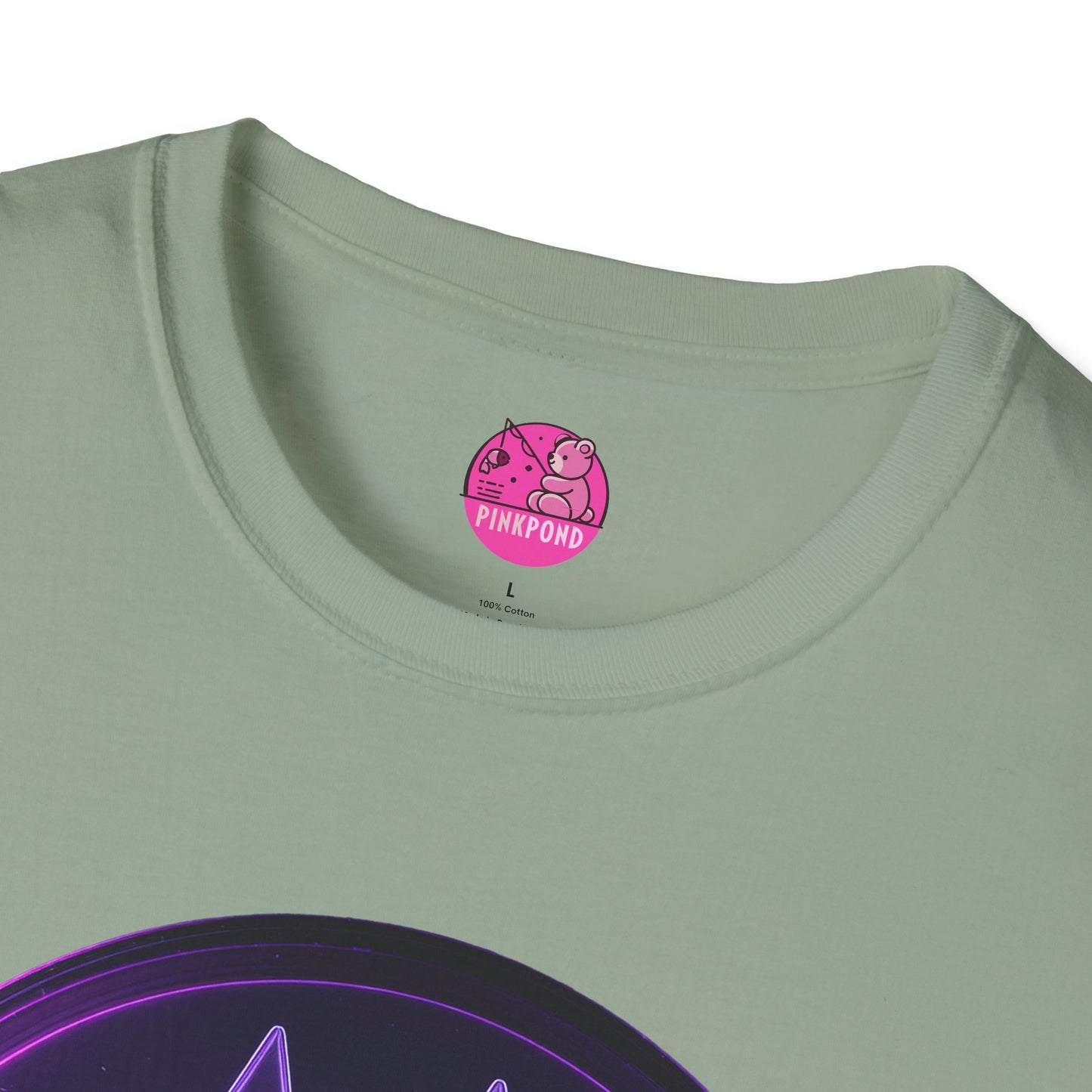 Neon Paw Power T-Shirt - Retro-Futuristic Animal Lover Tee