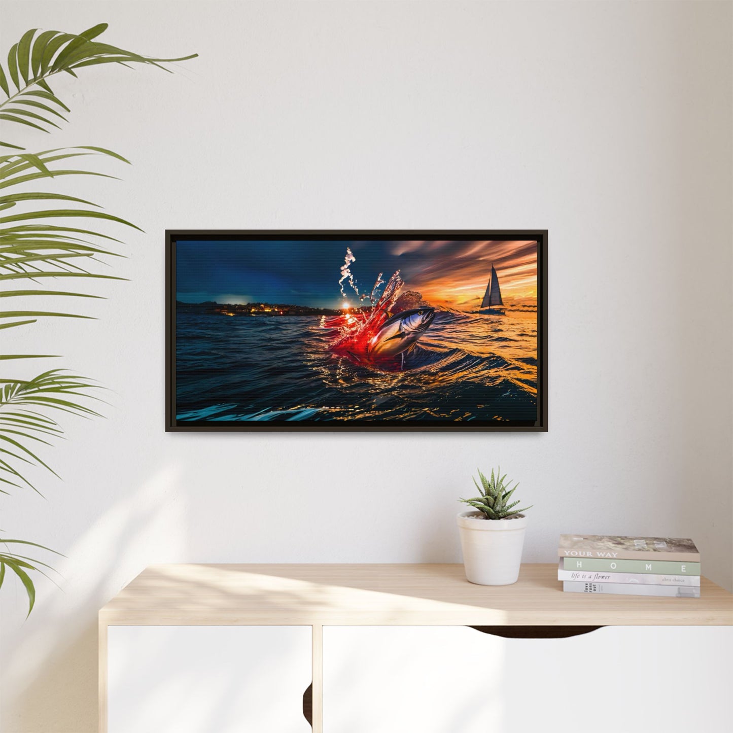 "The Leap" by Andrew McCarter - Ocean Canvas Art.