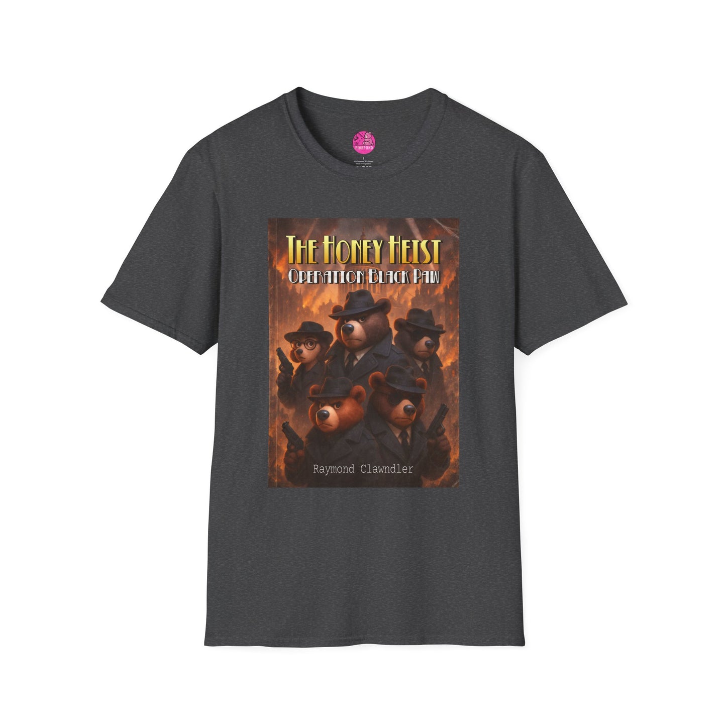 Unisex Tee - The Honey Heist: Operation Black Paw Noir Bear Detective Squad Shirt