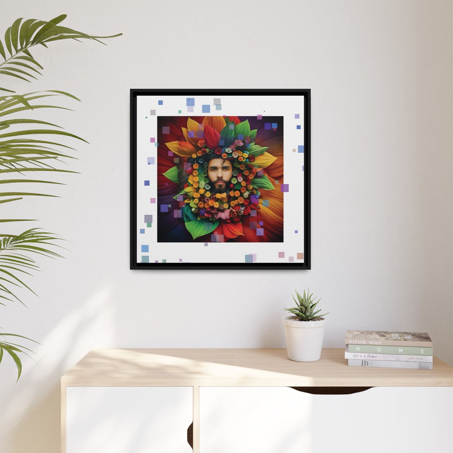 'Flourish: The Modern Green Man' canvas print By Andrew McCarter