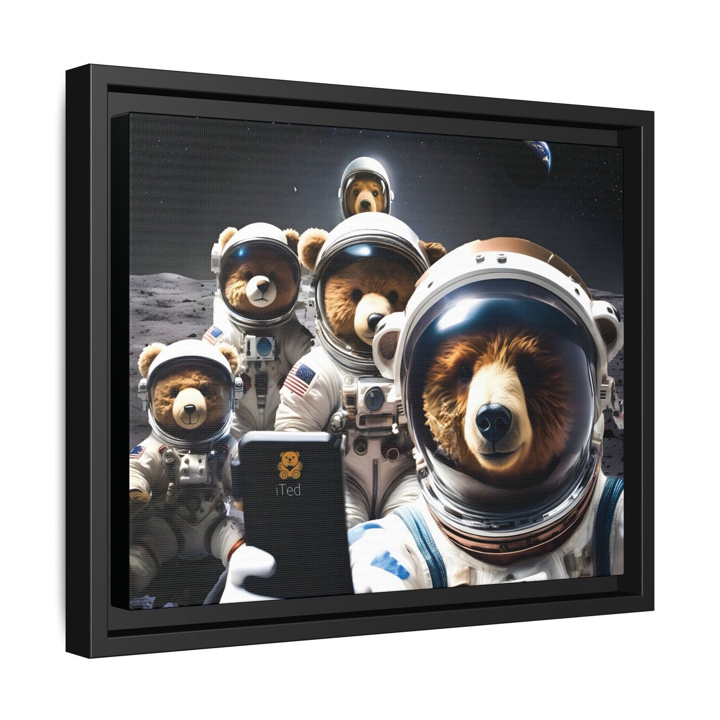 Canvas Print - Mooning Bear Selfie by Andrew McCarter