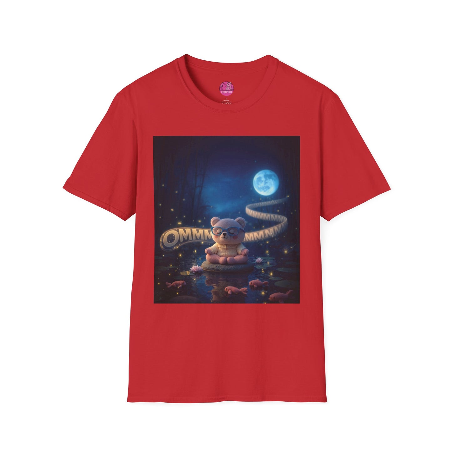 Meditating Bear Moonlit Tranquility T-Shirt