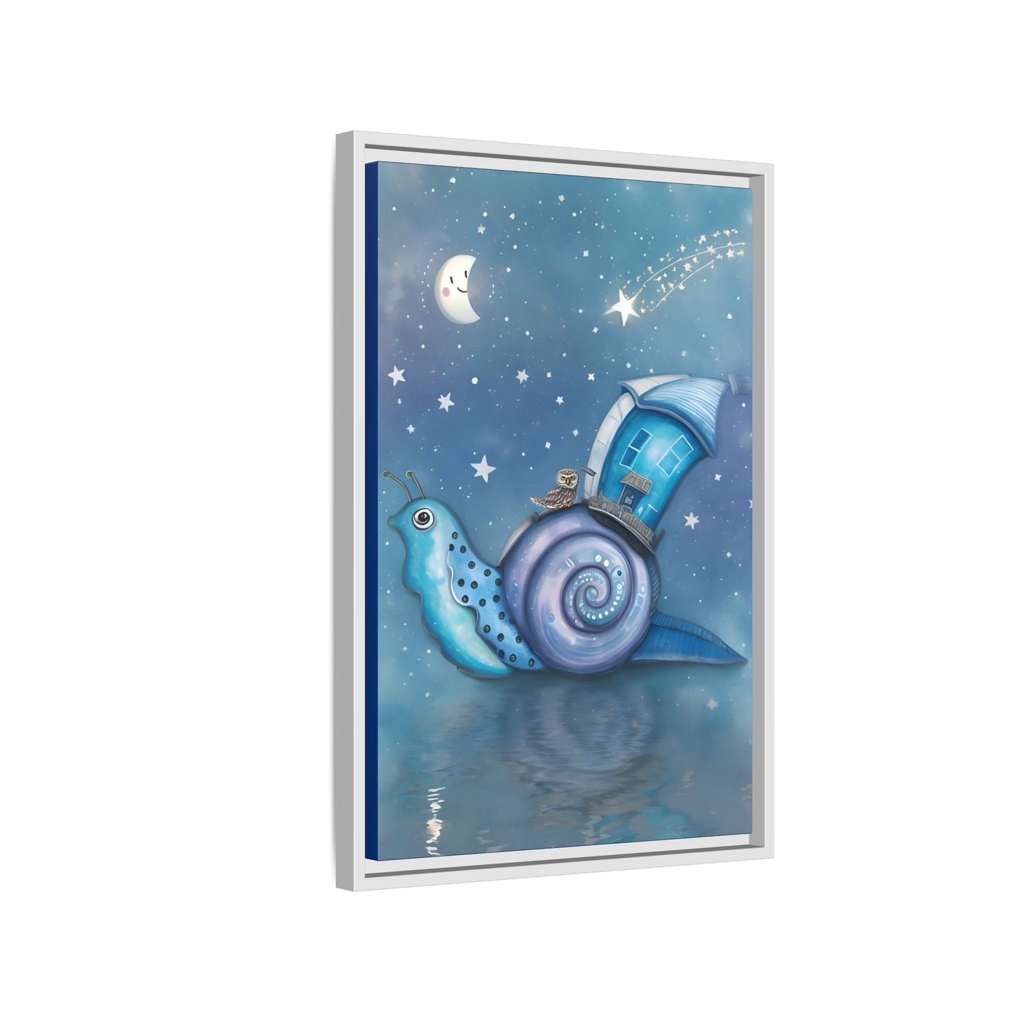 The Owl and the Snail Glided Upon a Sea of Stars by Andrew McCarter  - Canvas Print