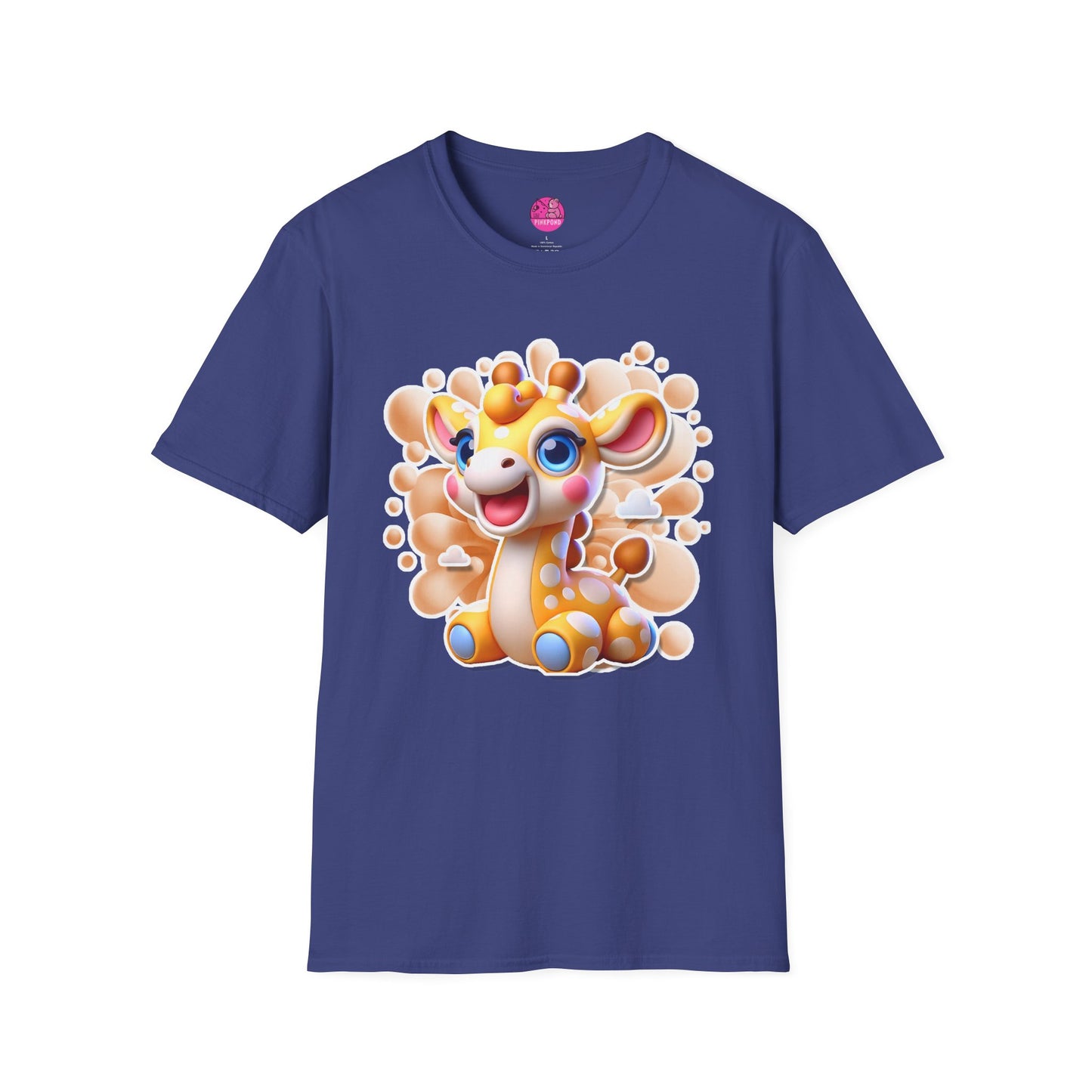 Geoffrey Giraffe T-Shirt - Tall on Charm, Big on Smiles Unisex Softstyle