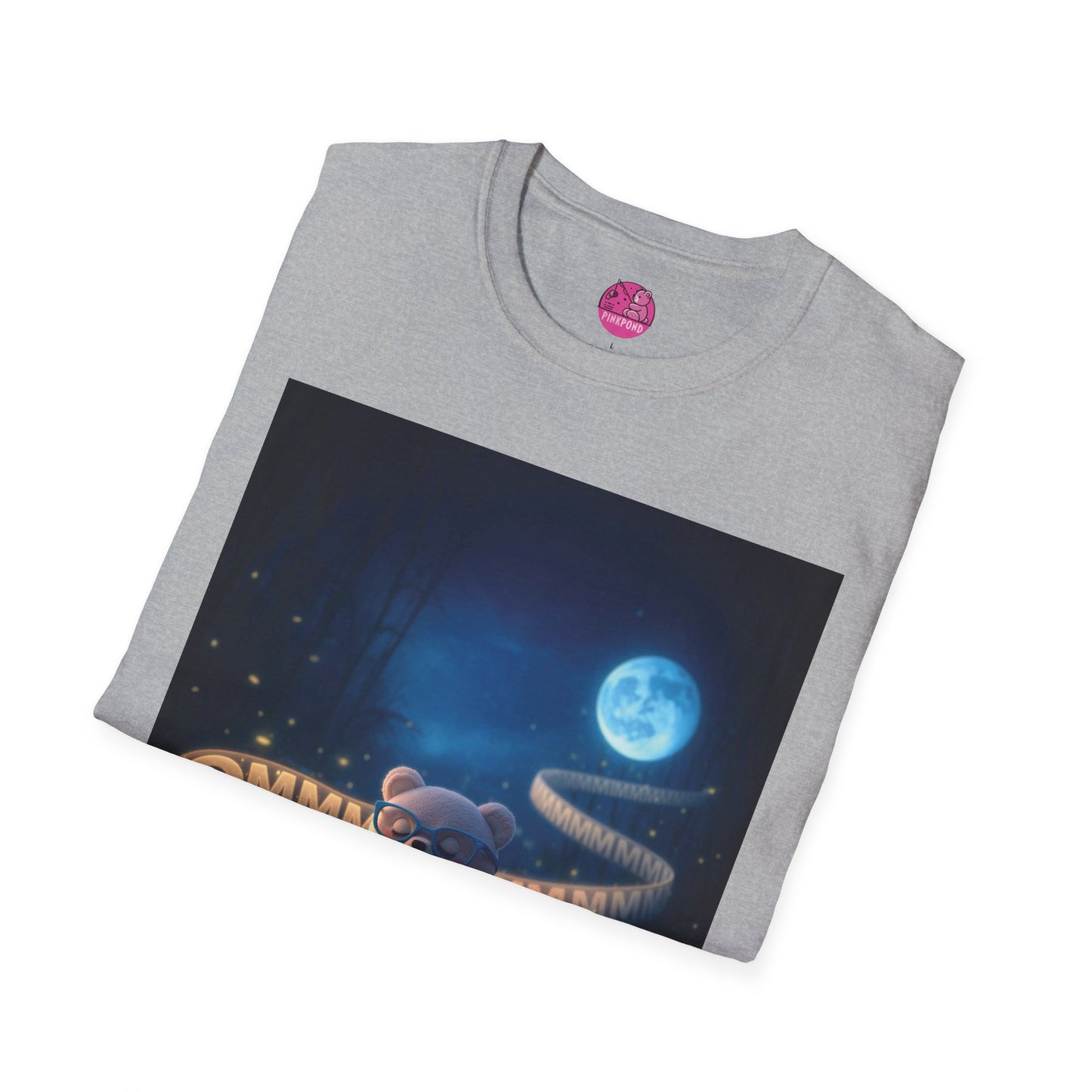 Meditating Bear Moonlit Tranquility T-Shirt
