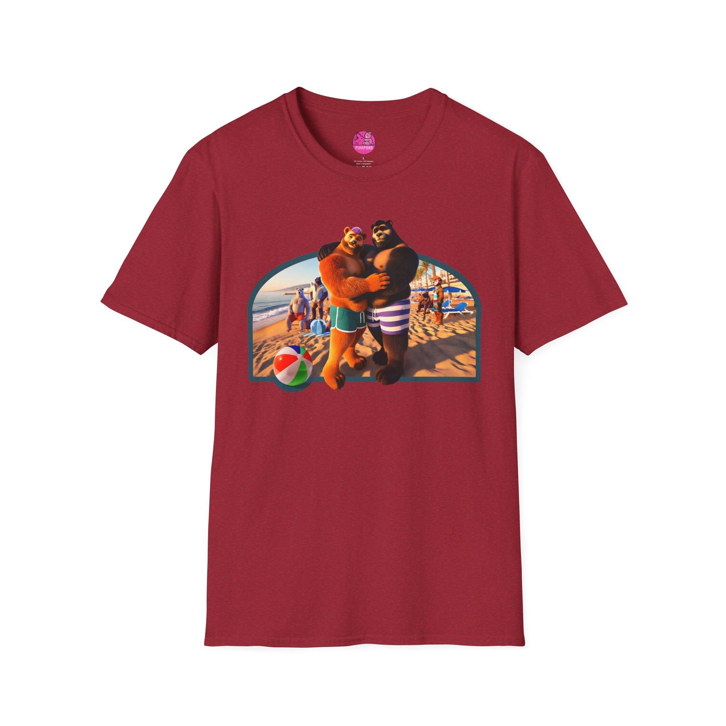 Beach Life Bears Unisex T-Shirt - Mikey & Max Tee by PinkPond
