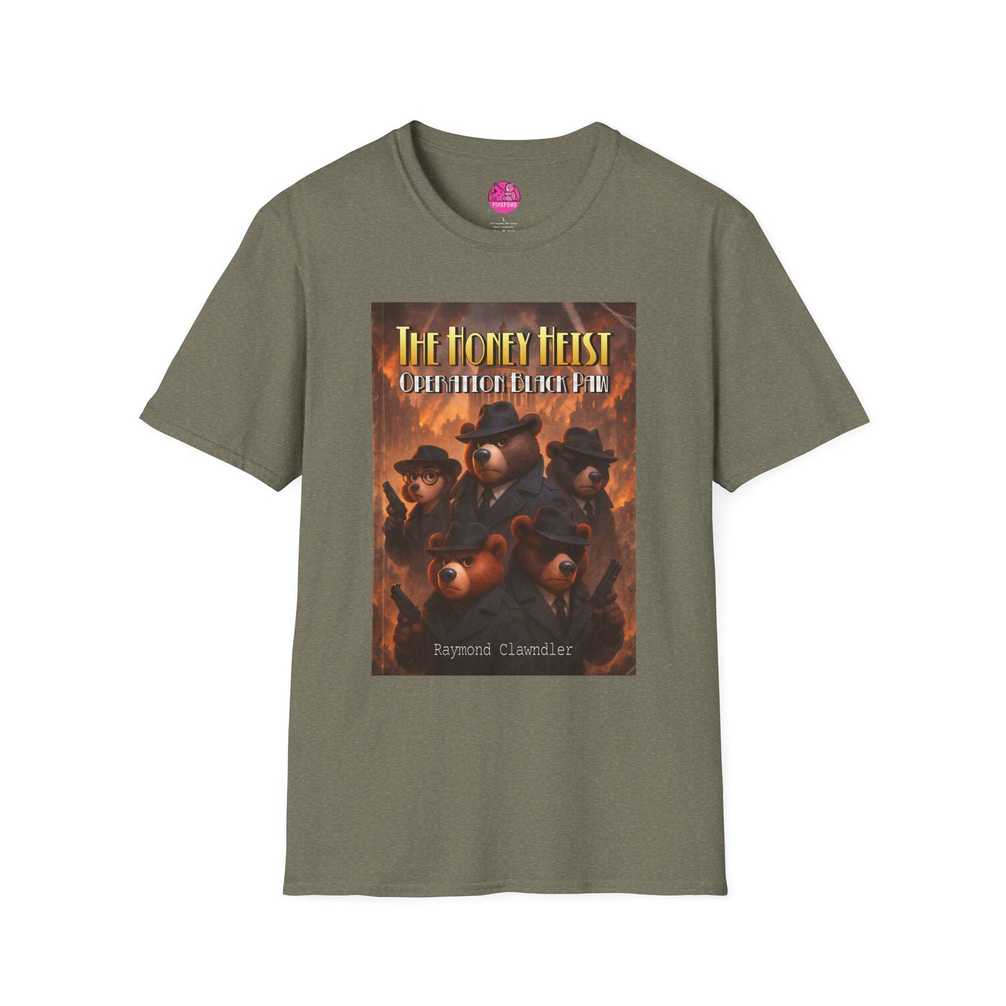 Unisex Tee - The Honey Heist: Operation Black Paw Noir Bear Detective Squad Shirt