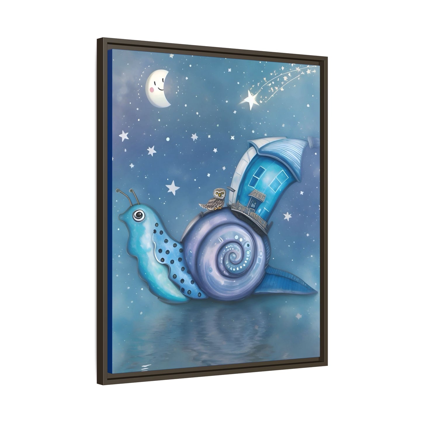 The Owl and the Snail Glided Upon a Sea of Stars by Andrew McCarter  - Canvas Print