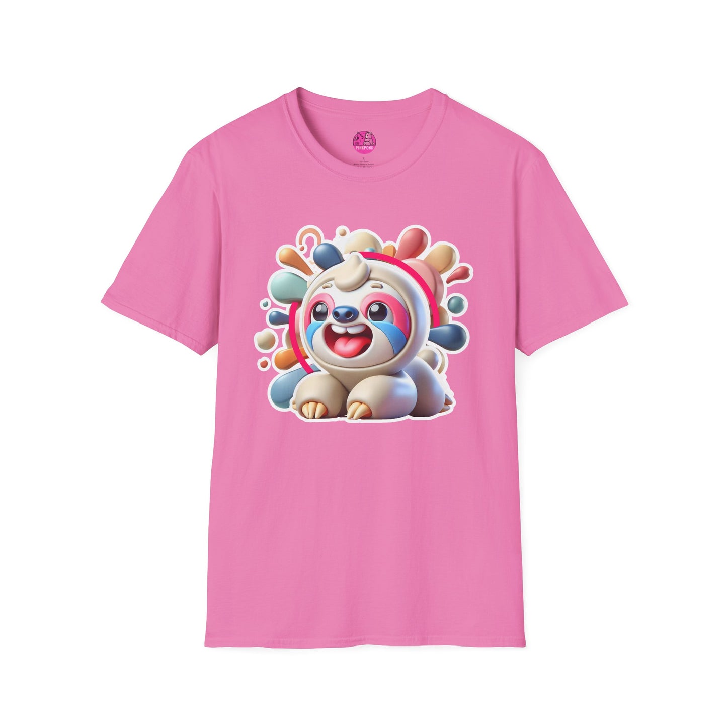 Sylvester Sloth Chill Tee - Laid-Back and Playful Unisex Softstyle T-Shirt for Sloth Lovers