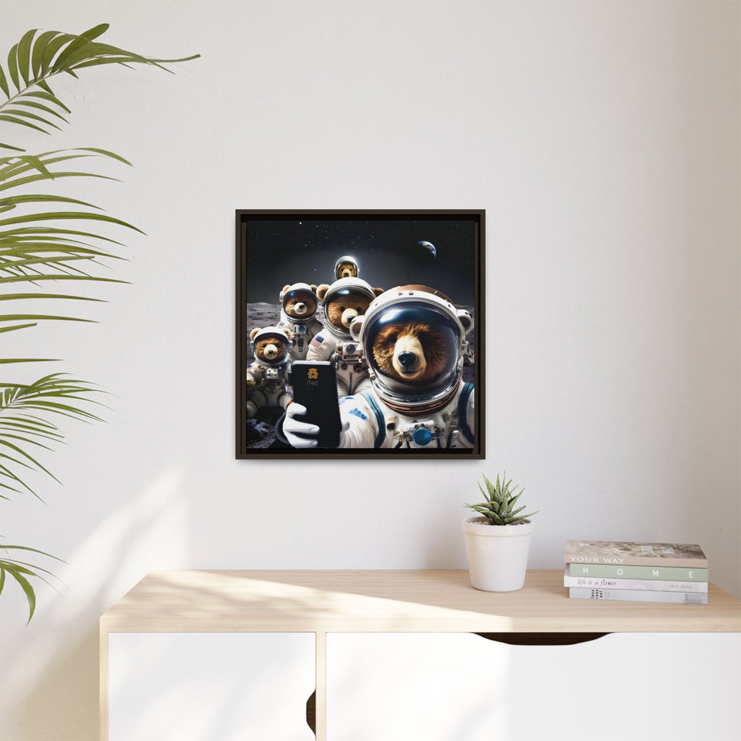 Canvas Print - Mooning Bear Selfie by Andrew McCarter