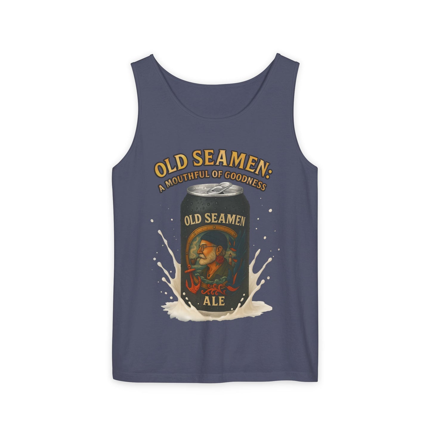 Tank Top Old Seamen Ale T-Shirt Vintage Beer Can Art Naughty Wink