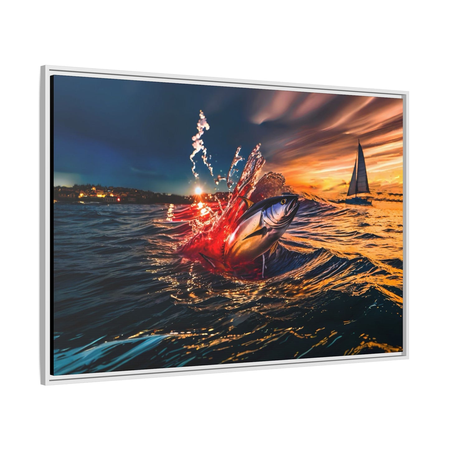 "The Leap" by Andrew McCarter - Ocean Canvas Art.