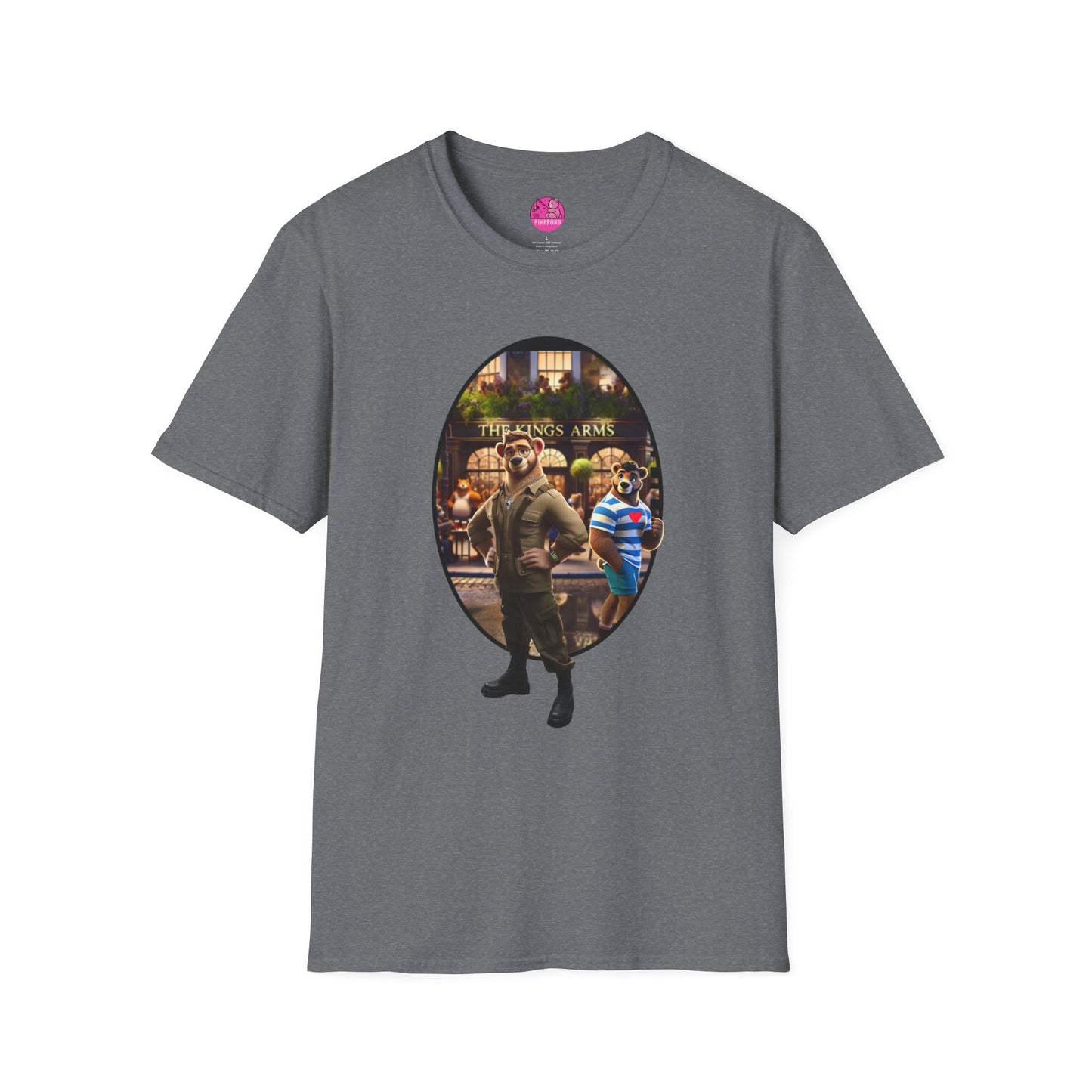 Retro Bear Scene T-Shirt - Fly-by Cruise at the Kings Arms