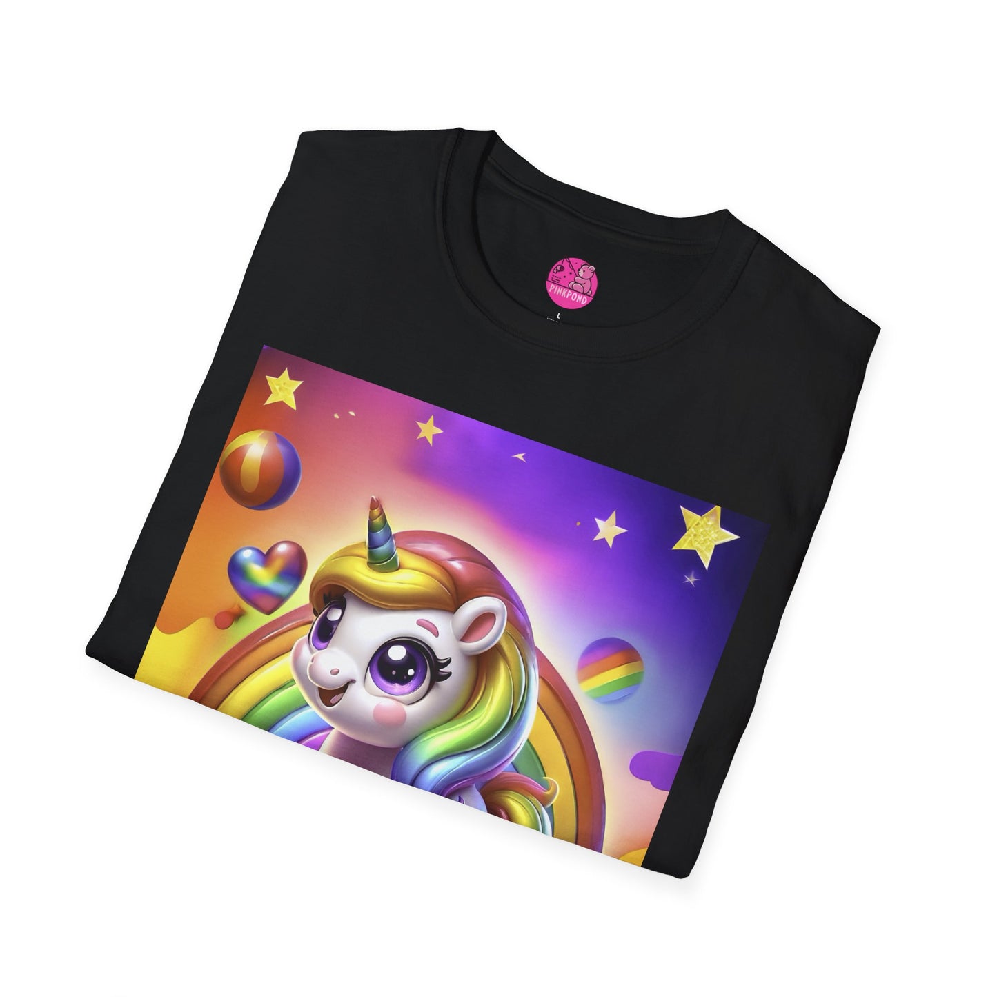 Rainbow Pride Unicorn T-Shirt – Wear Your Colors Loud and Proud! - Unisex Softstyle Tee