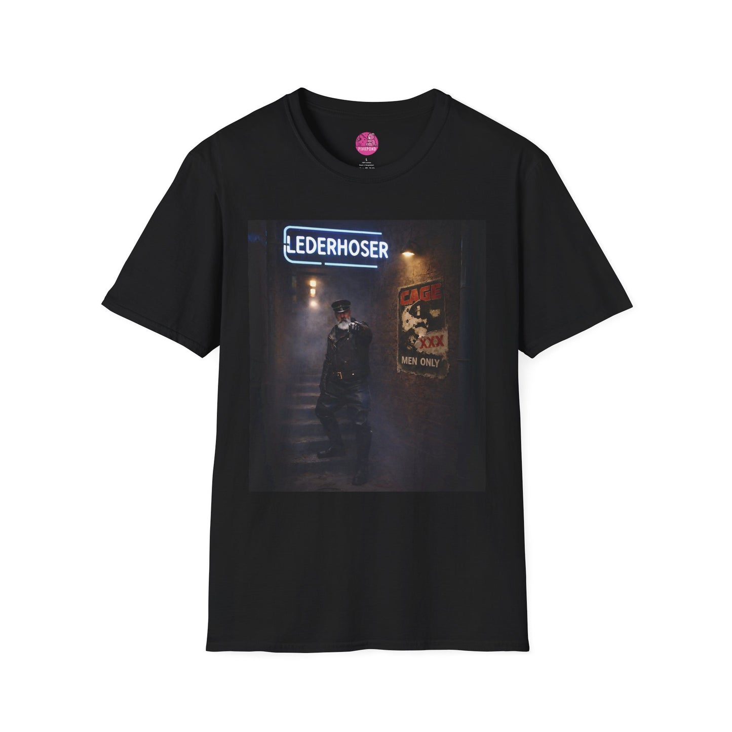 Oi, You Boy! Leather Man T-Shirt — Moody Urban Character Graphic Tee