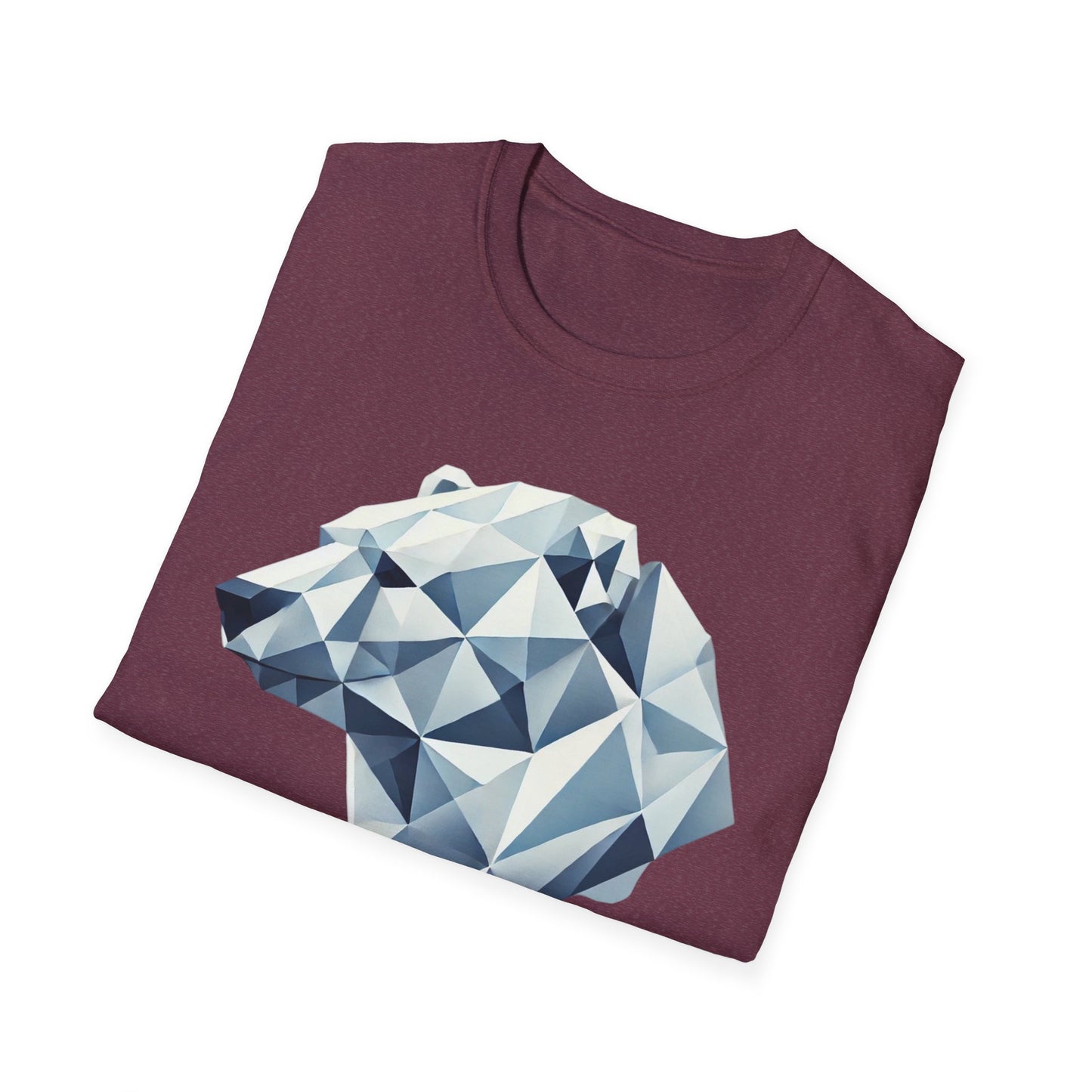 Geometric Bear Graphic Unisex Softstyle T-Shirt