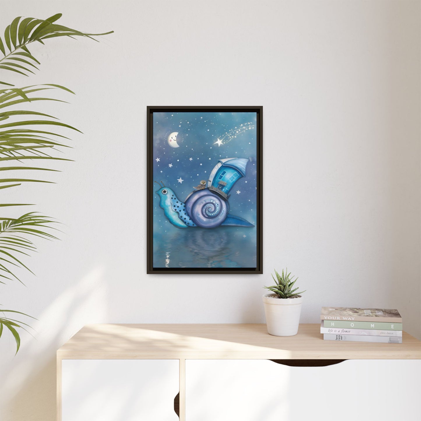 The Owl and the Snail Glided Upon a Sea of Stars by Andrew McCarter  - Canvas Print