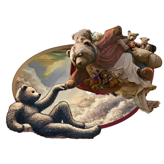 Graphic T-Shirt The Creation of Teddy - Art Lover Gift for bear Fans - Unisex Softstyle