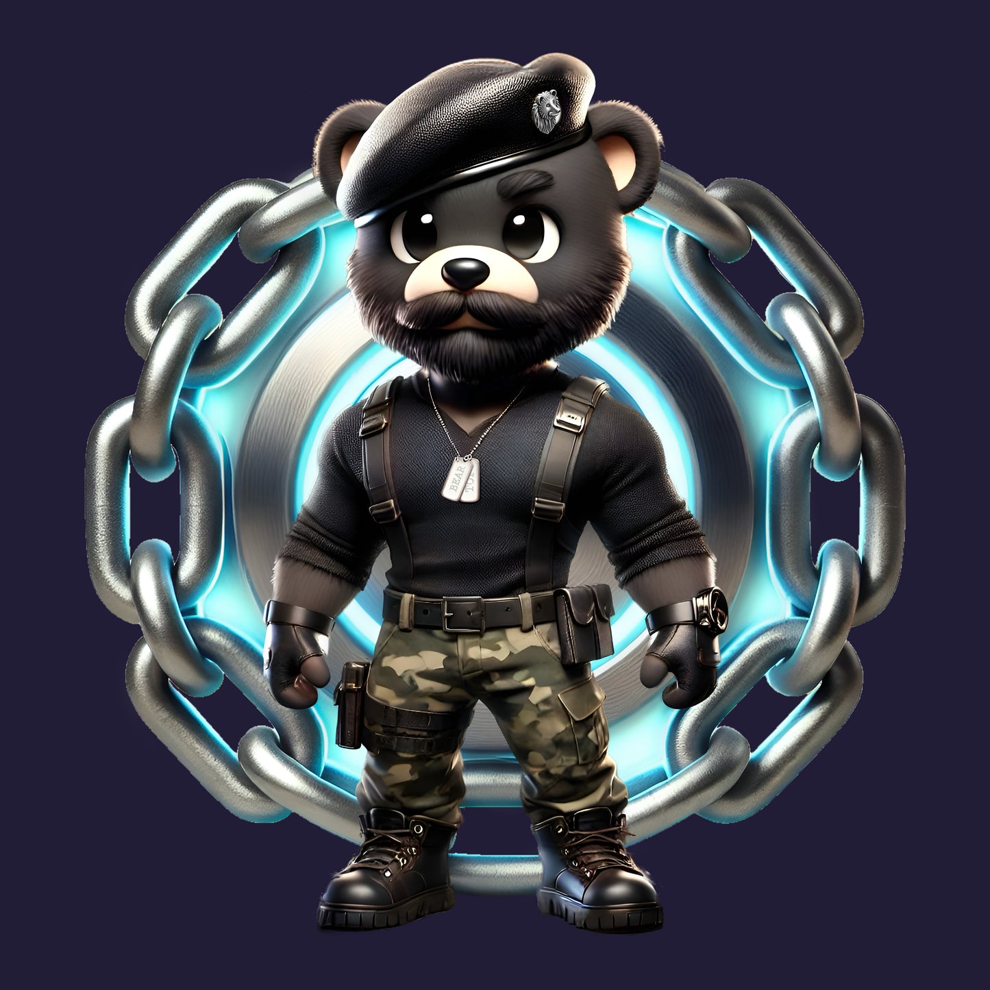 Colin the Combat Bear T-Shirt – Bold, Tactical, and Unstoppable