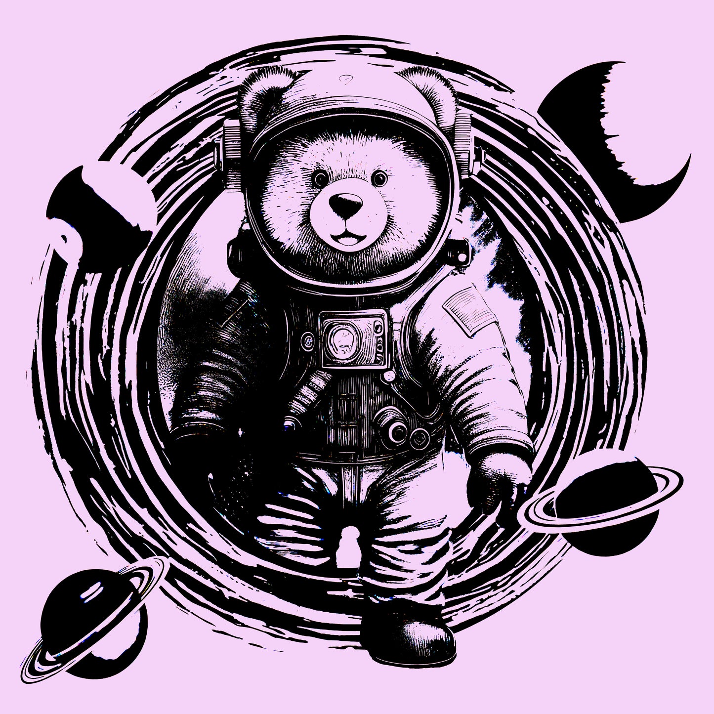Galactic Explorer Cosmobear T-Shirt - Unisex Softstyle