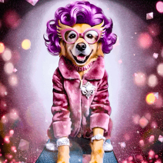 Dame Edna Labrador Dog T-Shirt - Fabulous & Fetching