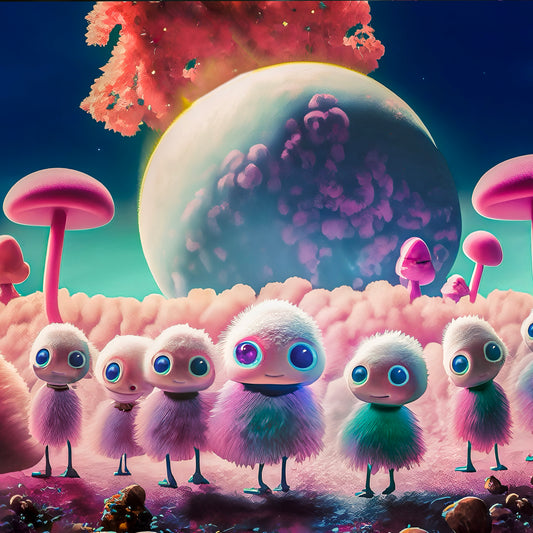 “"Keep smiling," whispered Axlar. "We can eat them later." – Fine Art Canvas Print By Andrew McCarter