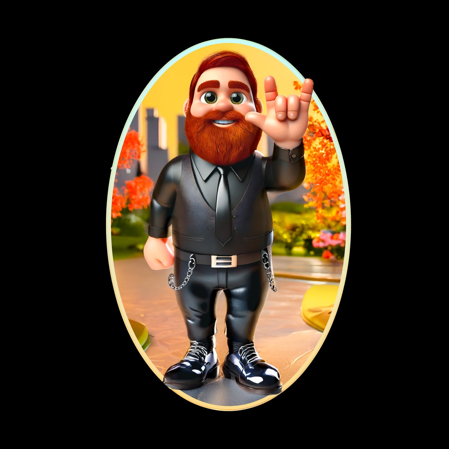 Lucky the Leather Bear - American Sign Language (ASL) Love Sign Inclusive Mug