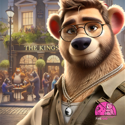 Bear T-Shirt - The King's Arms in Soho Design by PinkPond