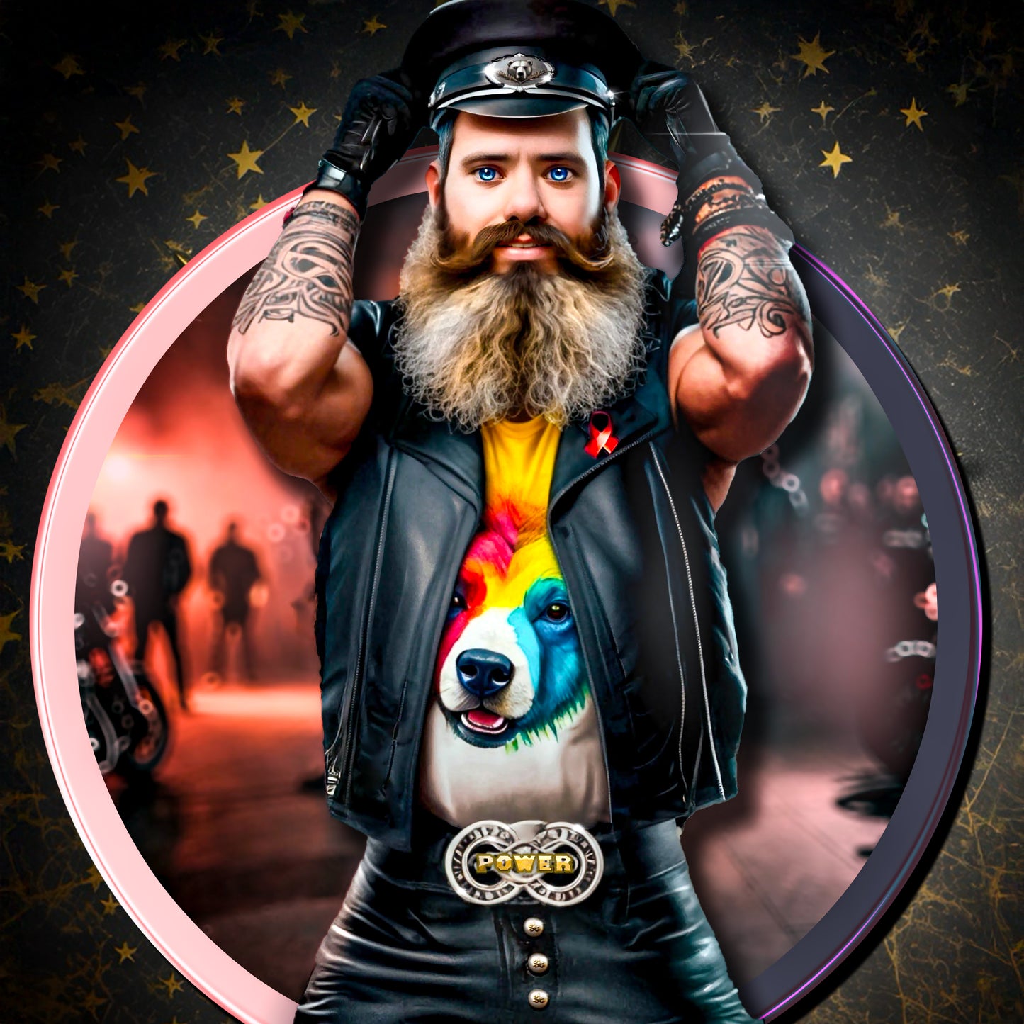 Leather Bear Power T-Shirt