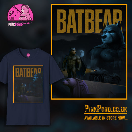 BATBEAR T-Shirt - Unisex Softstyle Tee for Bear Vigilantes and Cubs