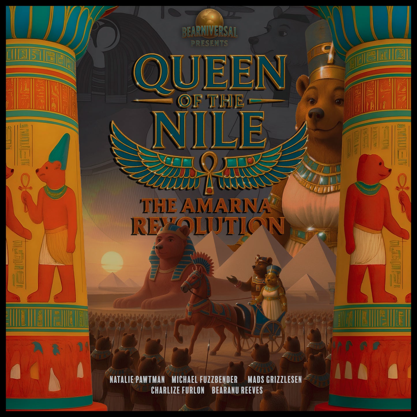 Official Queen of the Nile Unisex Bear Tee - Ancient Egypt Movie Merch