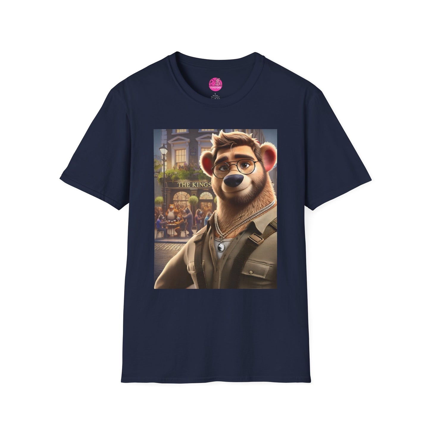 Bear T-Shirt - The King's Arms in Soho Design by PinkPond