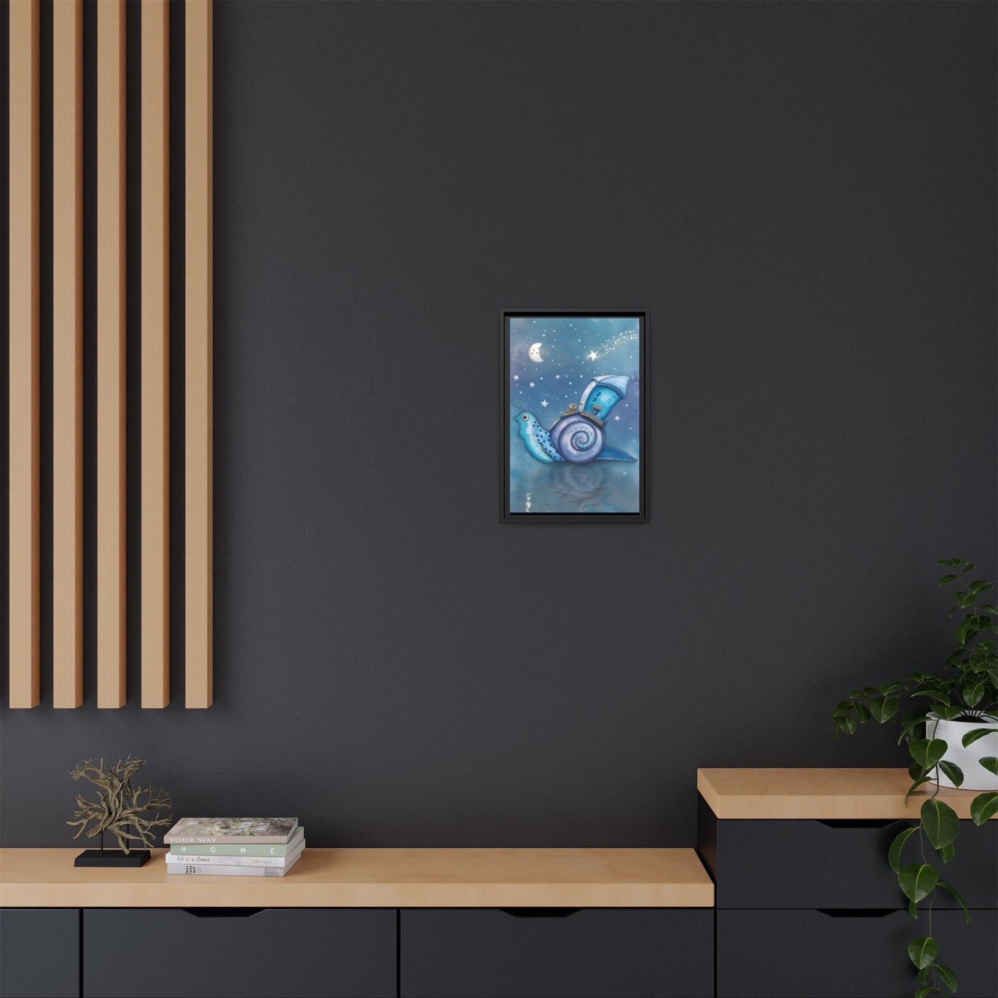 The Owl and the Snail Glided Upon a Sea of Stars by Andrew McCarter  - Canvas Print