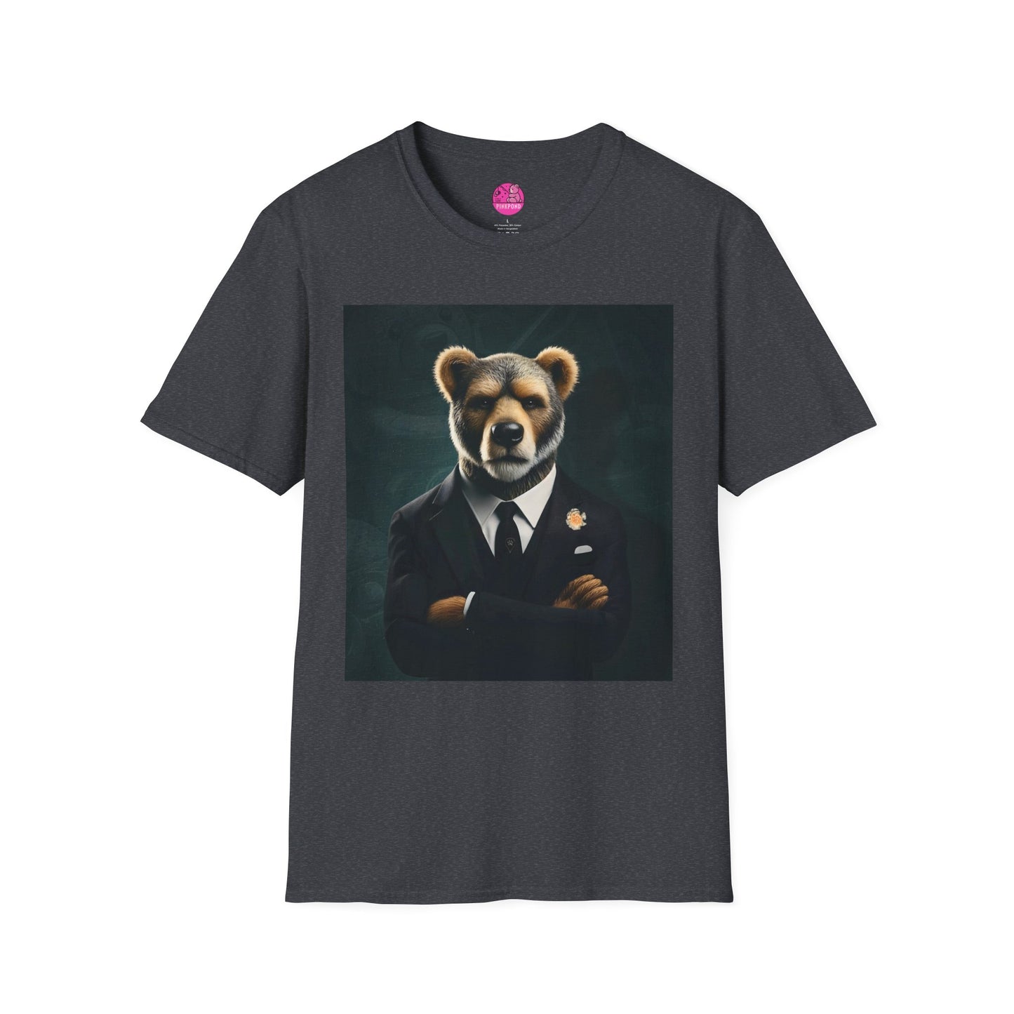Boss Bear Graphic Tee - Unisex Softstyle T-Shirt for Power Players