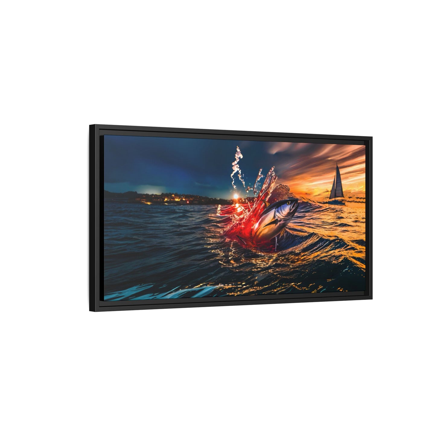 "The Leap" by Andrew McCarter - Ocean Canvas Art.