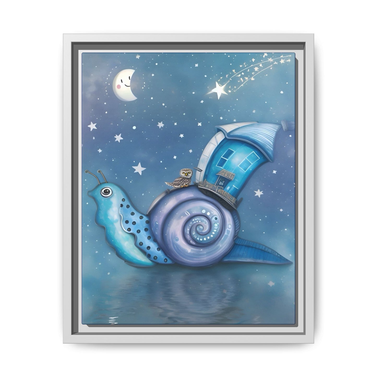 The Owl and the Snail Glided Upon a Sea of Stars by Andrew McCarter  - Canvas Print