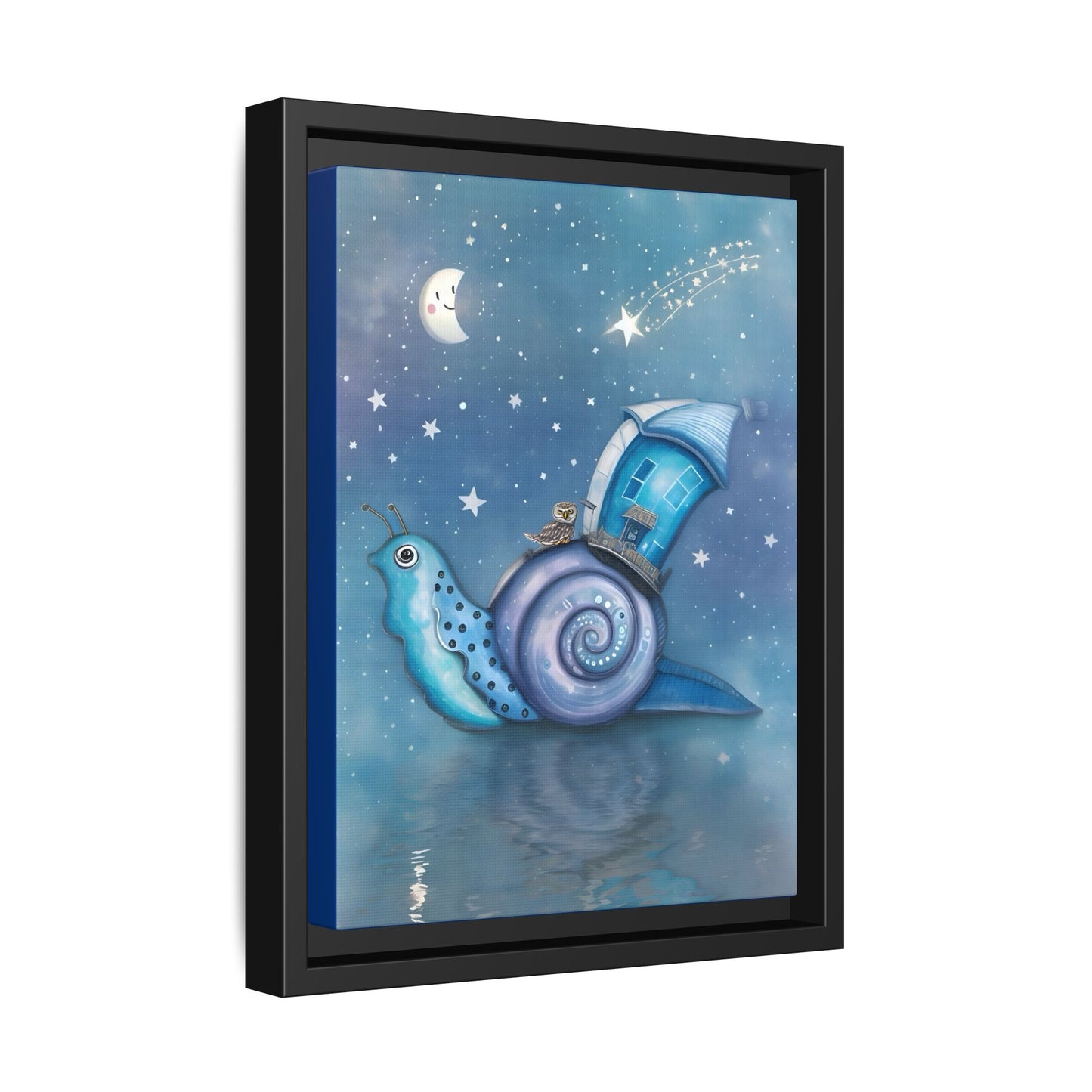 The Owl and the Snail Glided Upon a Sea of Stars by Andrew McCarter  - Canvas Print