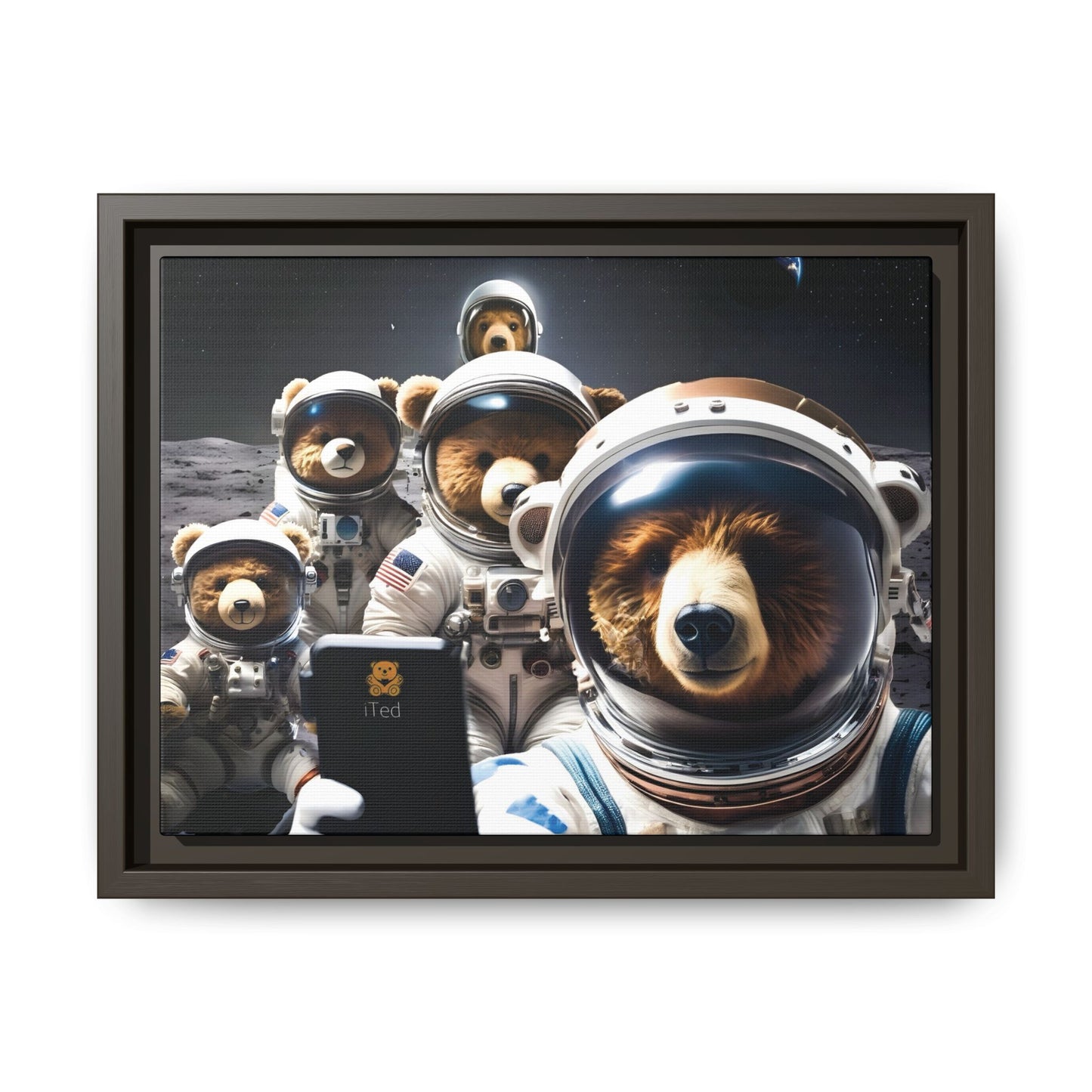 Canvas Print - Mooning Bear Selfie by Andrew McCarter