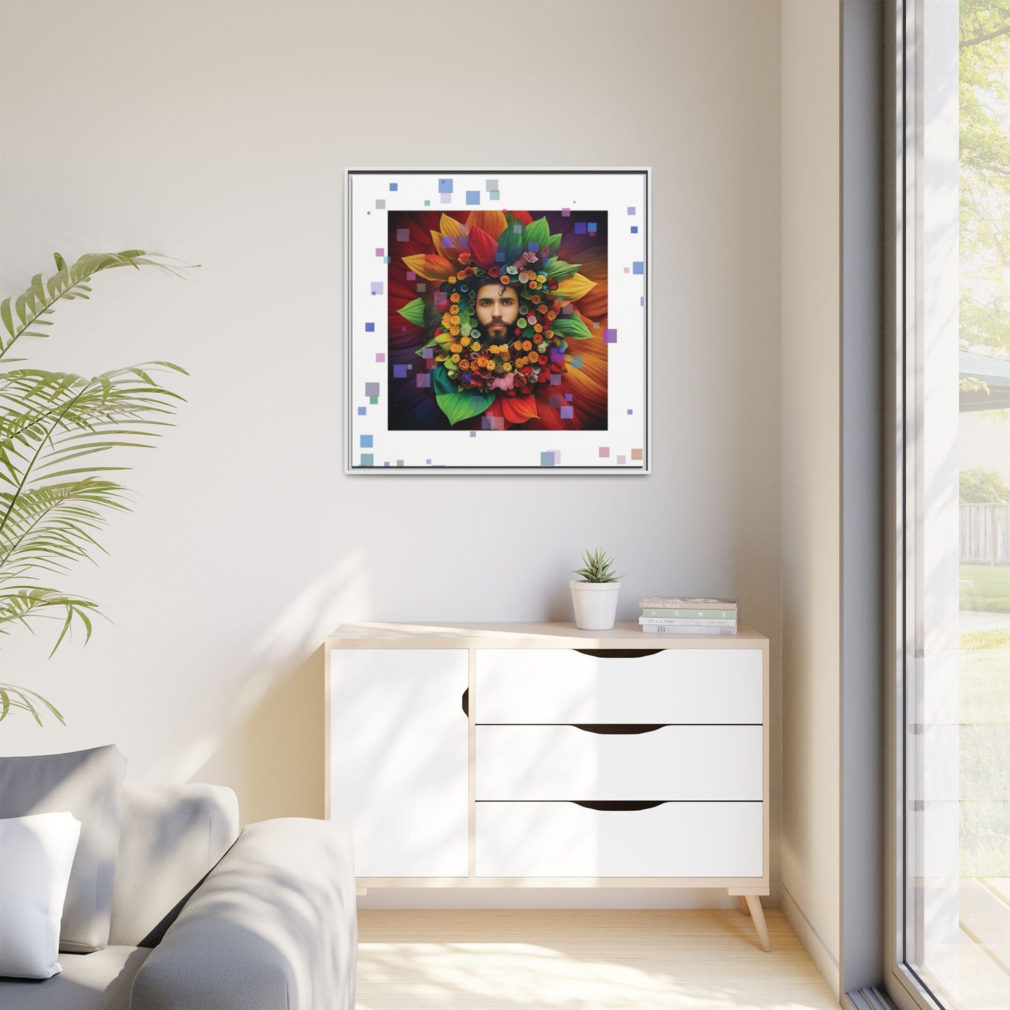 'Flourish: The Modern Green Man' canvas print By Andrew McCarter
