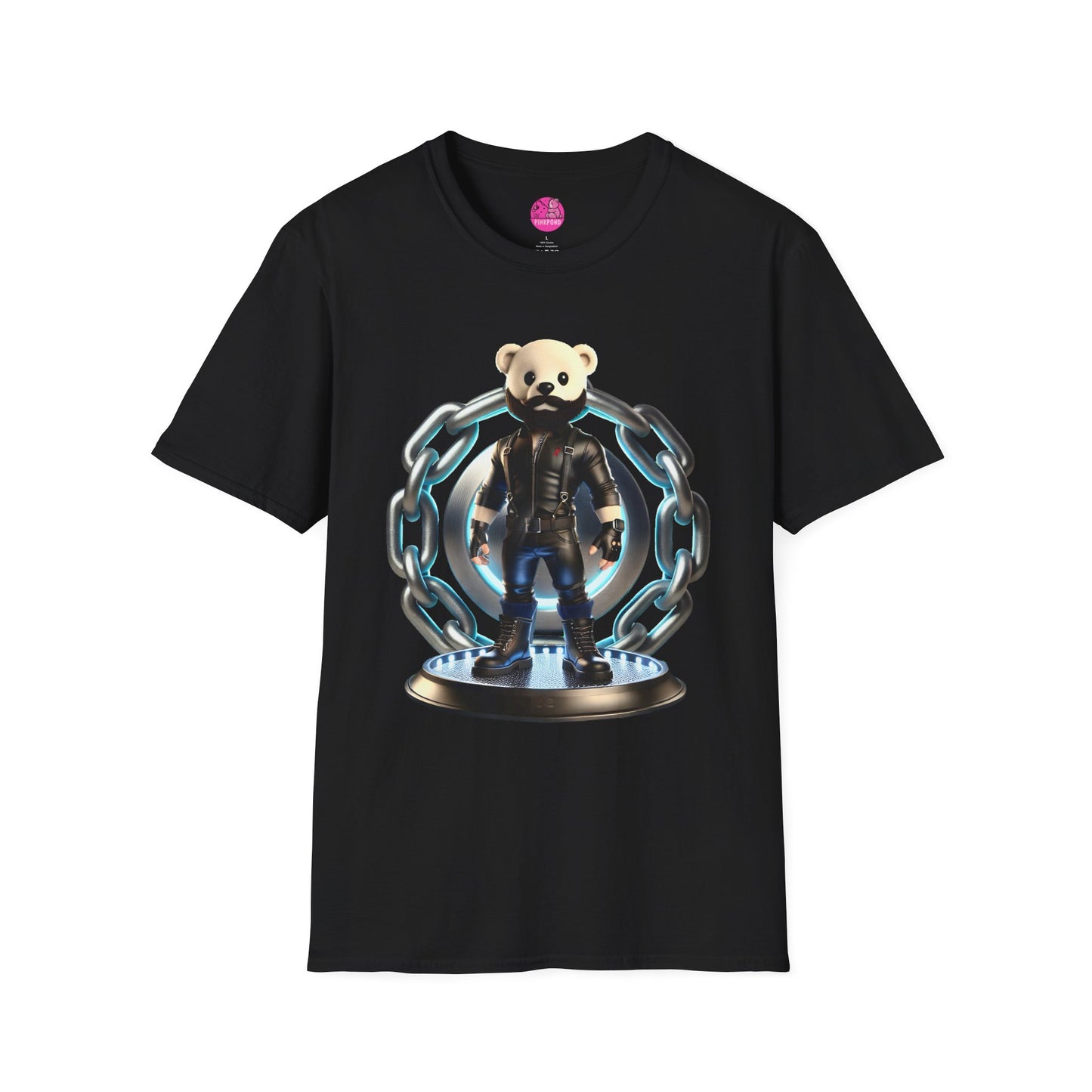 Hot Leather Cub Unisex Softstyle T-Shirt | Fierce and Fun Bear Tee with Leather-Clad Sass