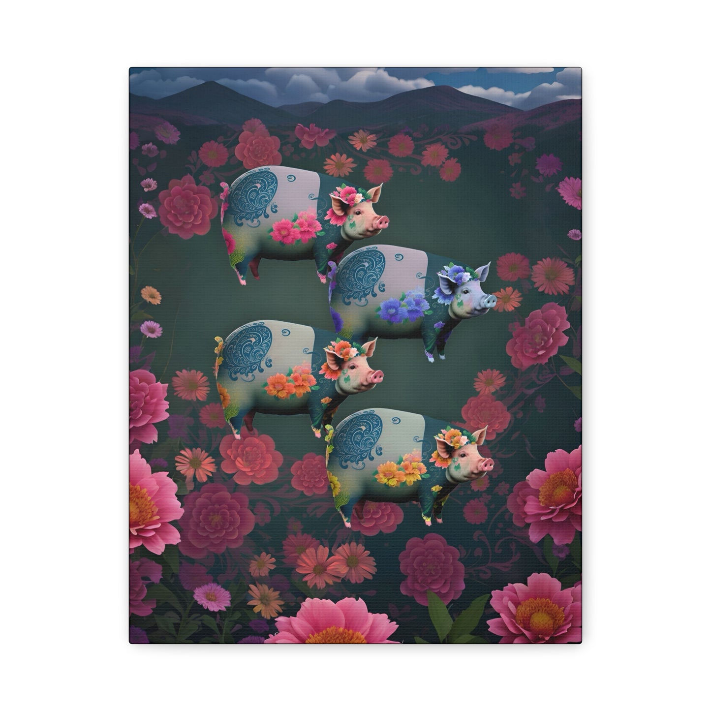 ‘Floral Flight’ Canvas Print by Andrew McCarter