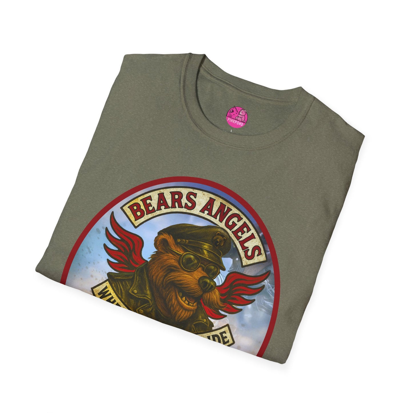 Biker Bear T-Shirt - Bears Angels Roundel, Ride With Pride