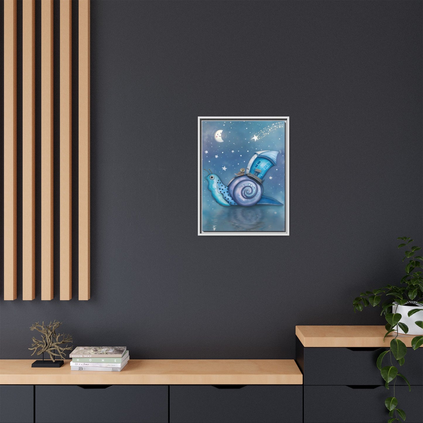 The Owl and the Snail Glided Upon a Sea of Stars by Andrew McCarter  - Canvas Print