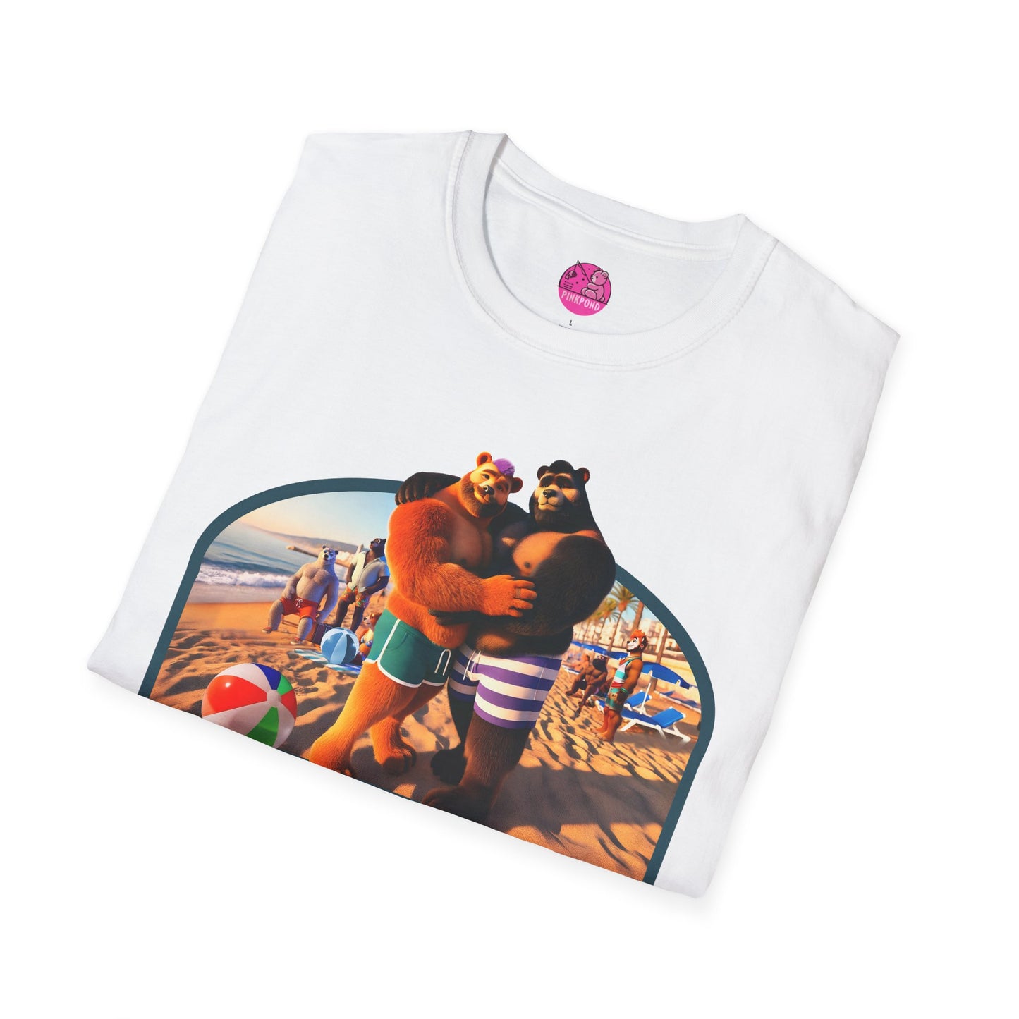 Beach Life Bears Unisex T-Shirt - Mikey & Max Tee by PinkPond
